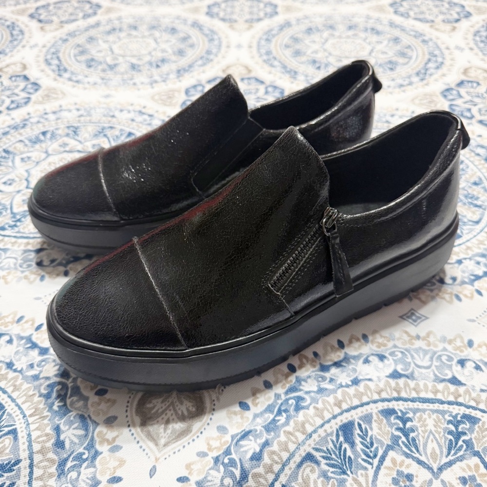 Geox Respira D Kaula H Patent Leather Platform Comfort Sneakers 10.5